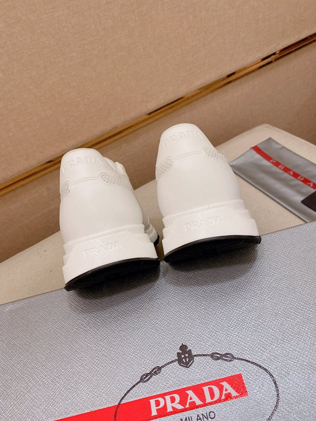 Prada Knit Low-Top Sneakers — back