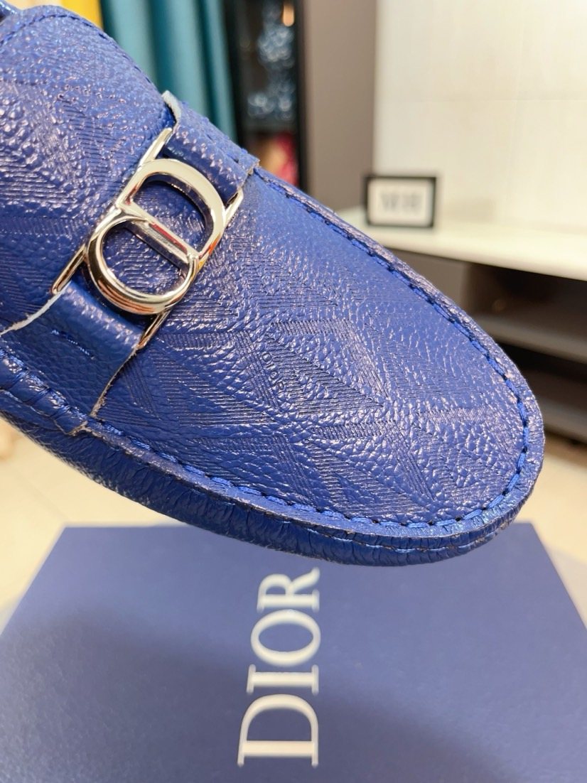 Men’s Textured Metal-Trim Loafers — detail
