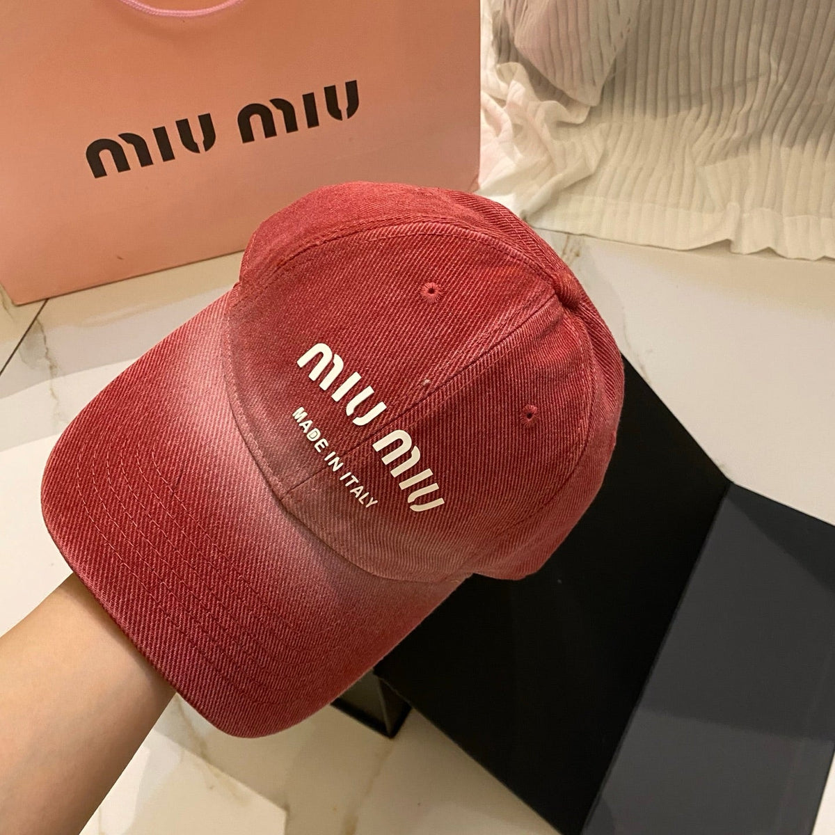 Miu Miu Gradient Washed Baseball Cap