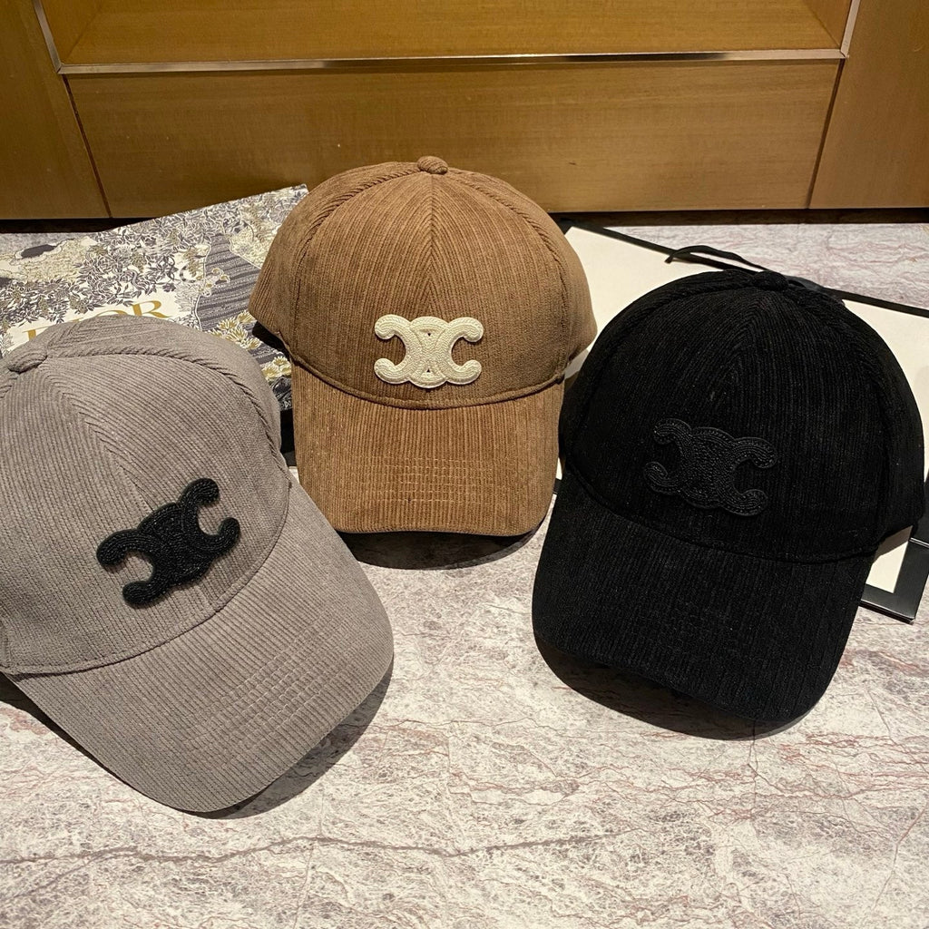 Celine Corduroy Baseball Cap