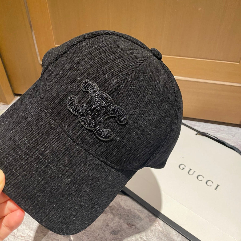 Celine Corduroy Baseball Cap