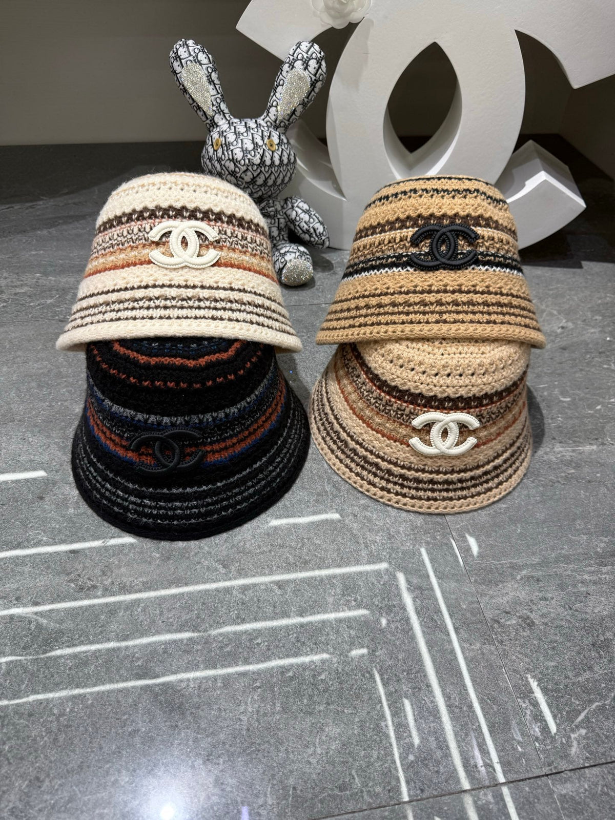 Chanel Knitted Wool Bucket Hat
