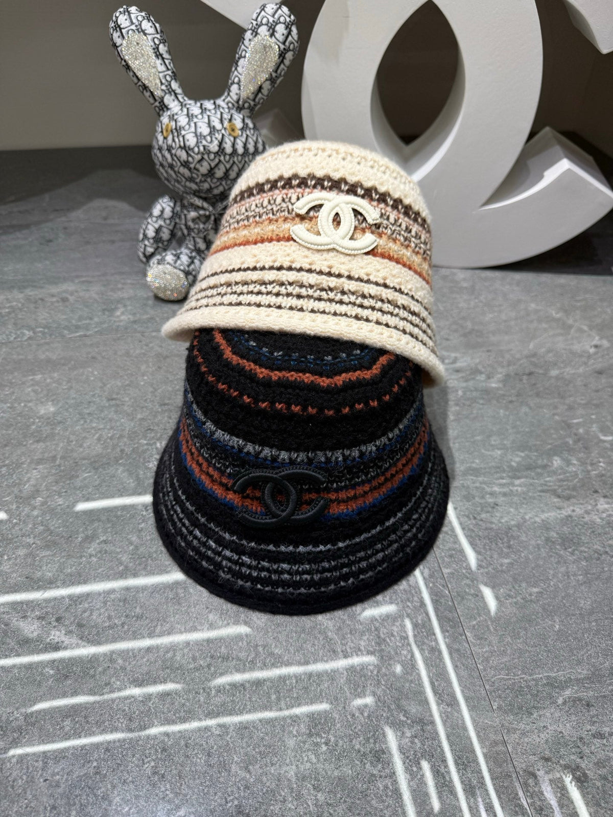 Chanel Knitted Wool Bucket Hat