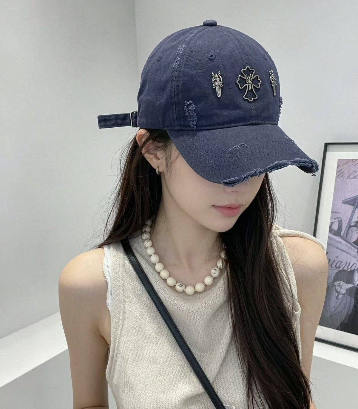 CHROME HEARTS Vintage Cross Baseball Cap