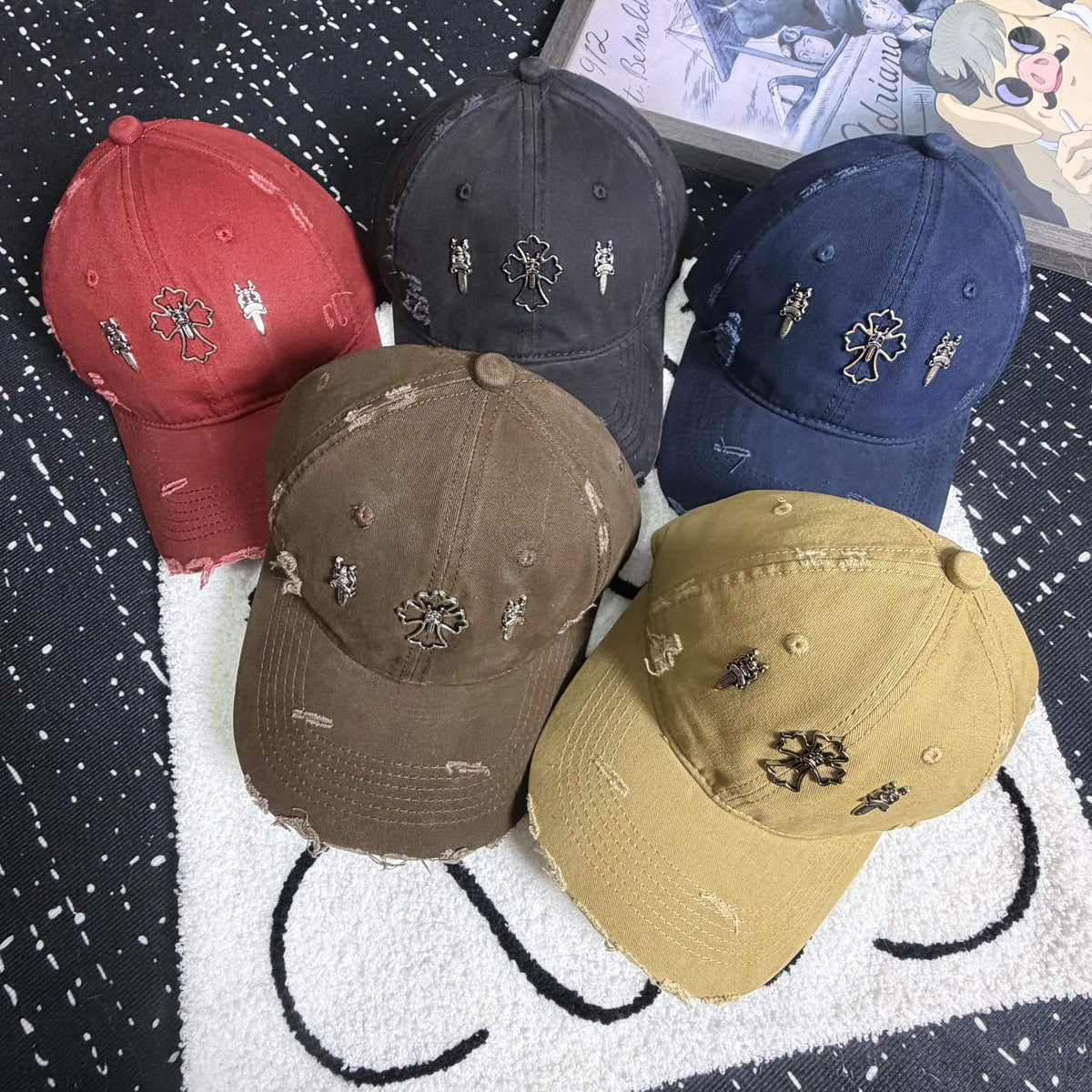 CHROME HEARTS Vintage Cross Baseball Cap