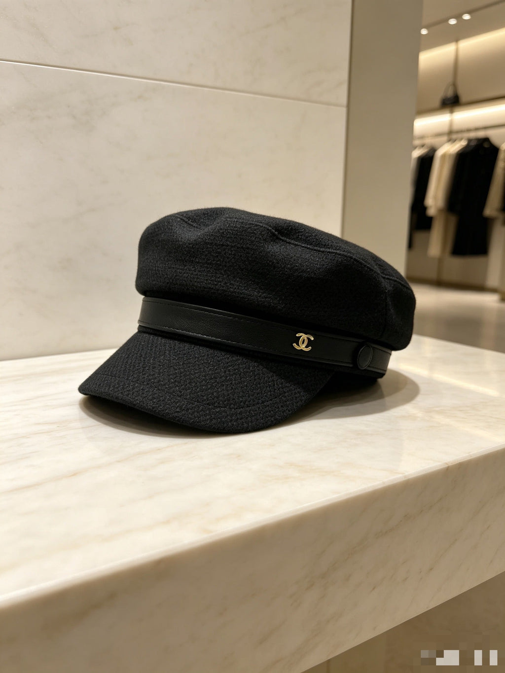 Chanel Classic Leather Military Cap