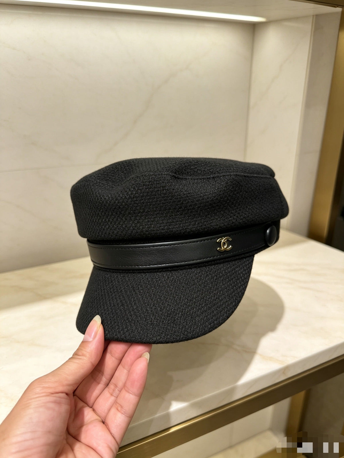 Chanel Classic Leather Military Cap