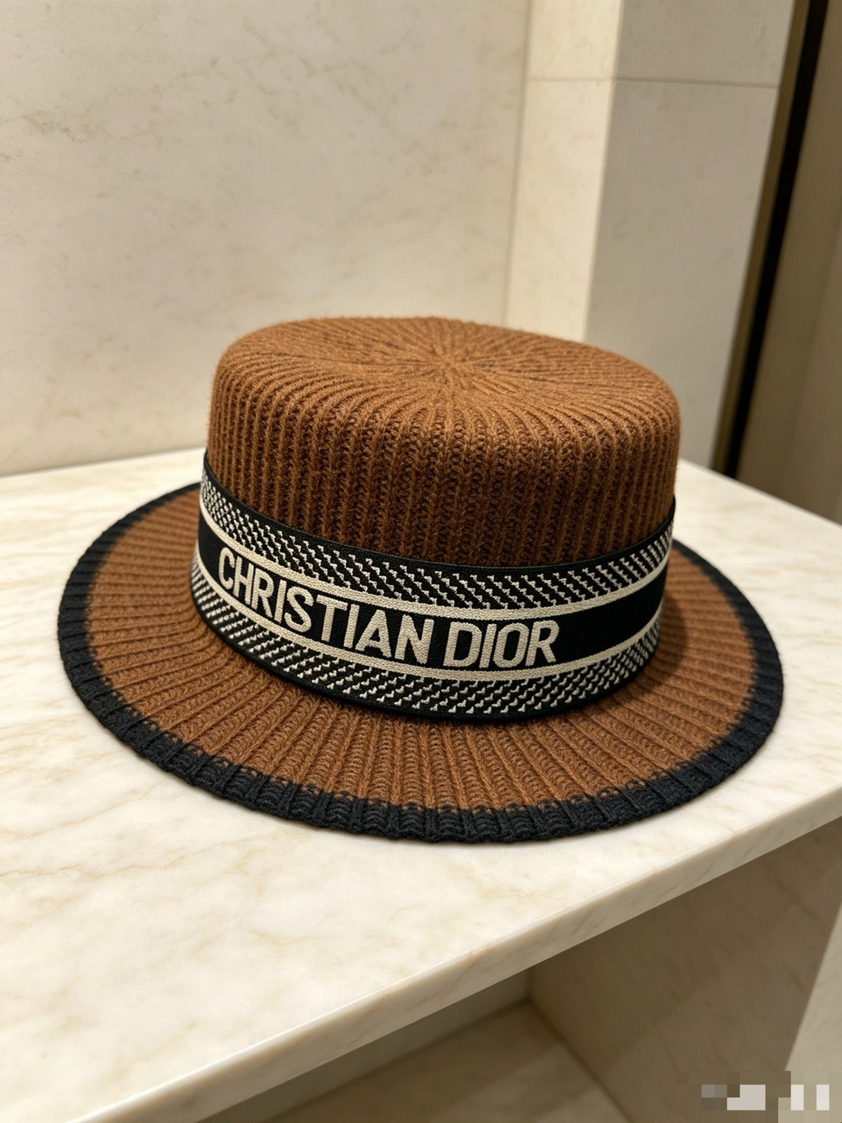 Dior New Wool Flat-Top Hat