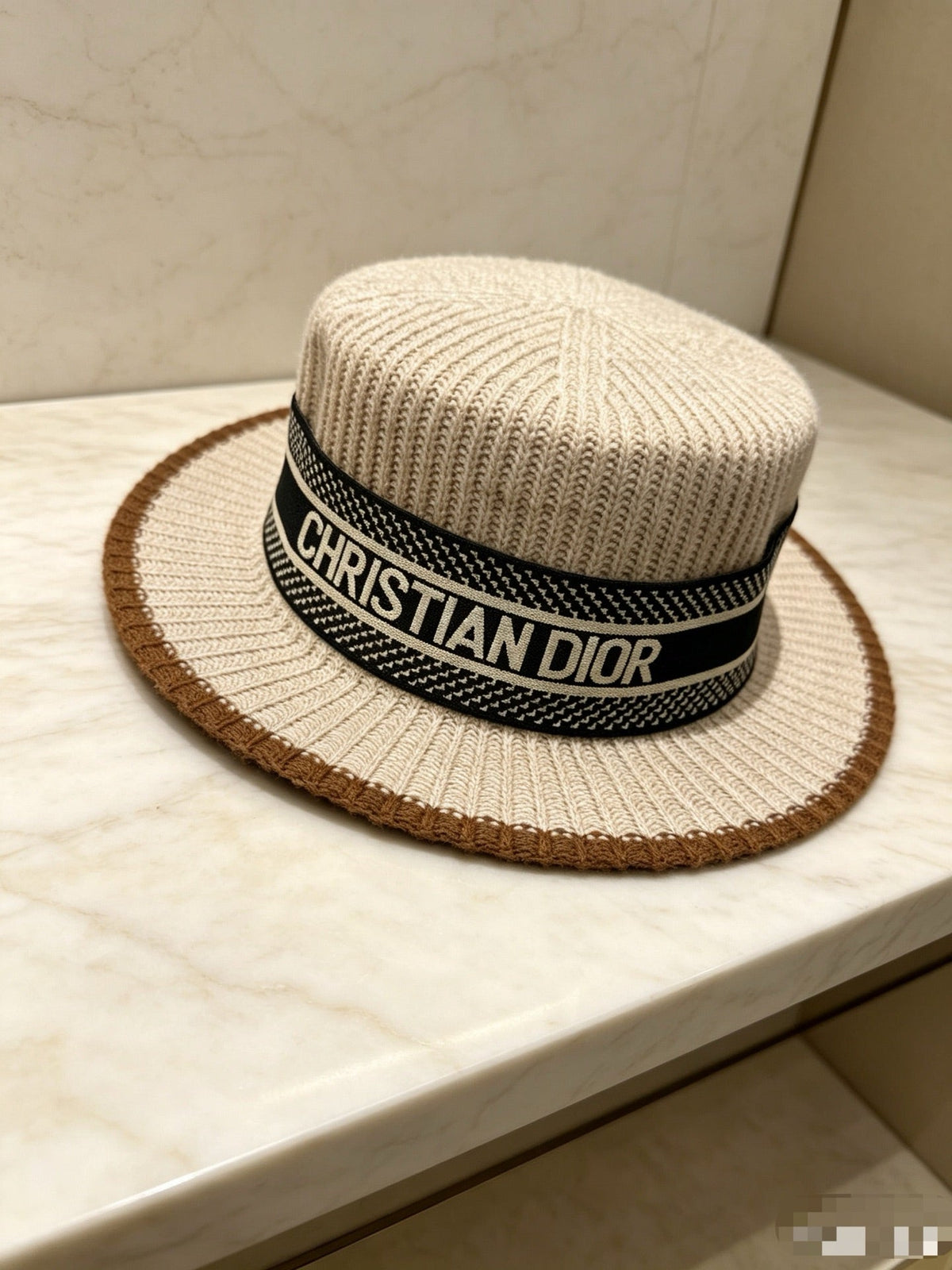 Dior New Wool Flat-Top Hat