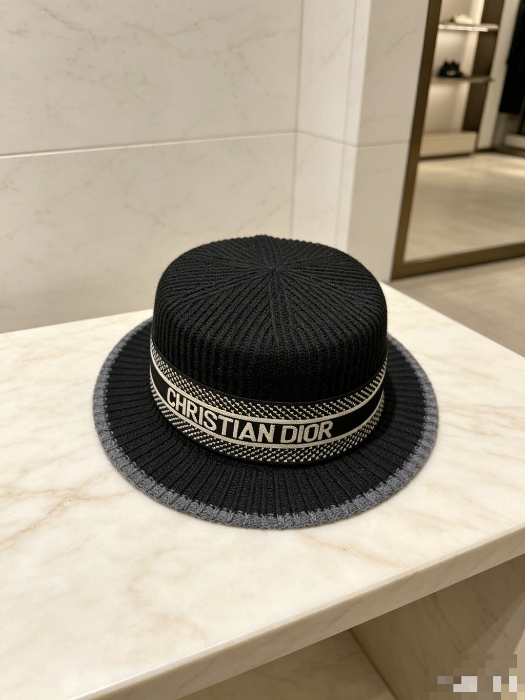 Dior New Wool Flat-Top Hat