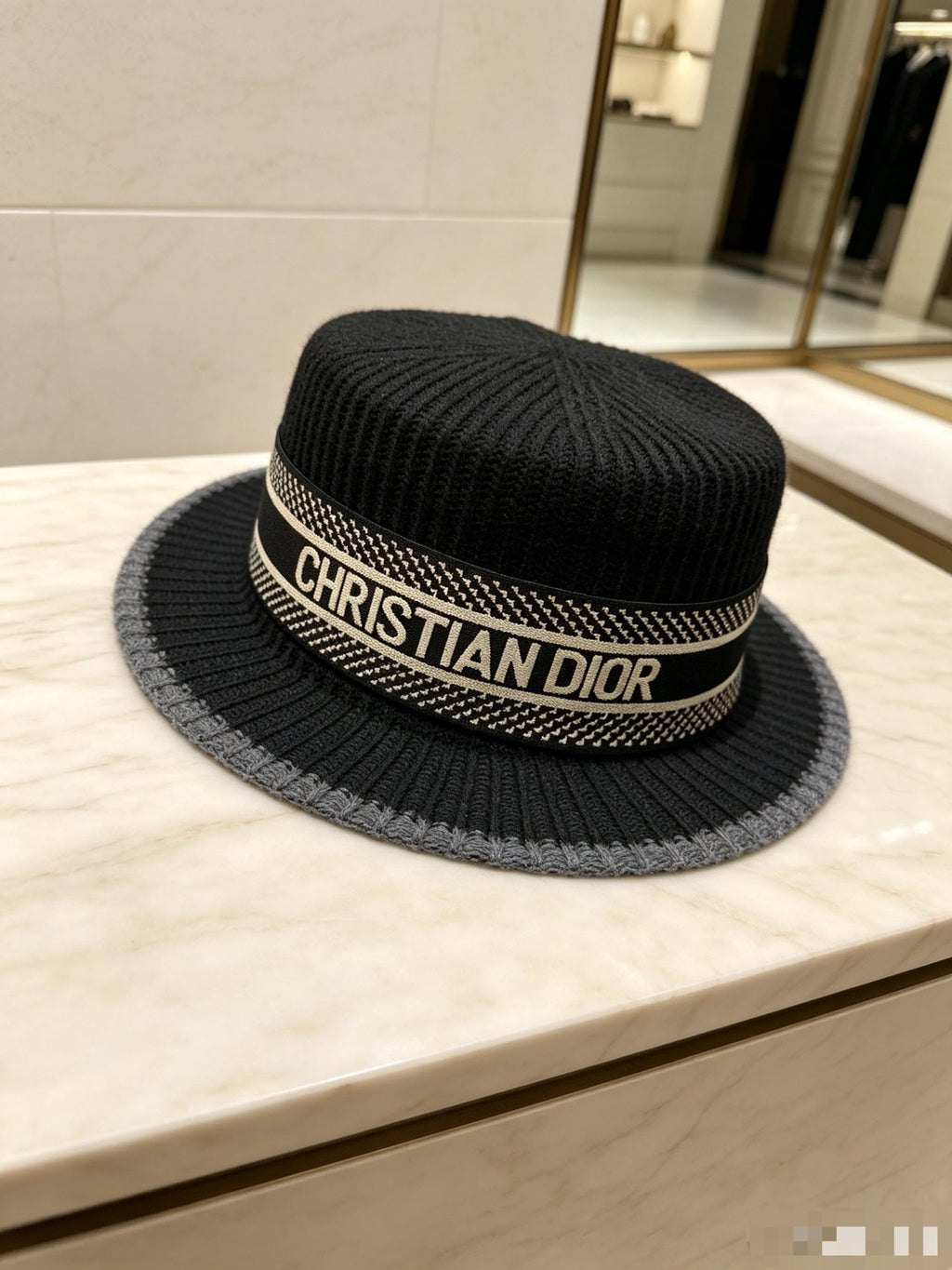 Dior New Wool Flat-Top Hat