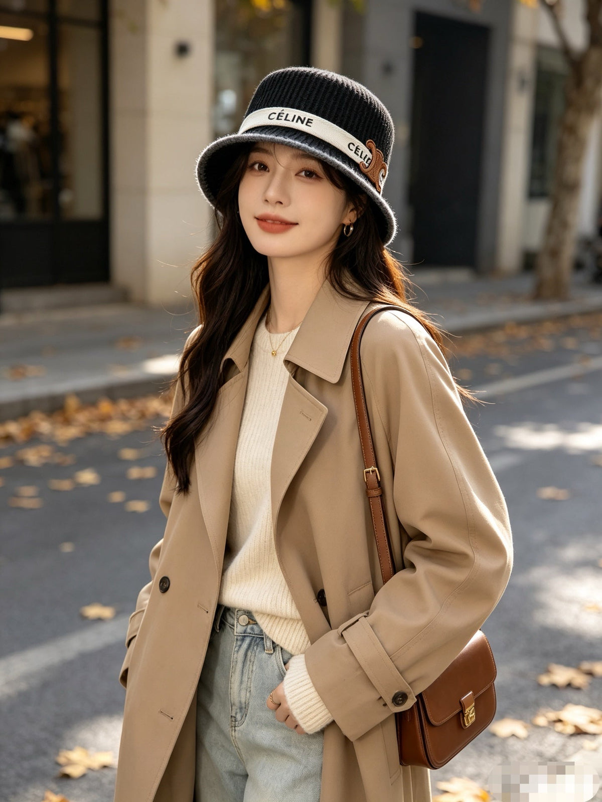 Celine New Wool Flat-Top Hat