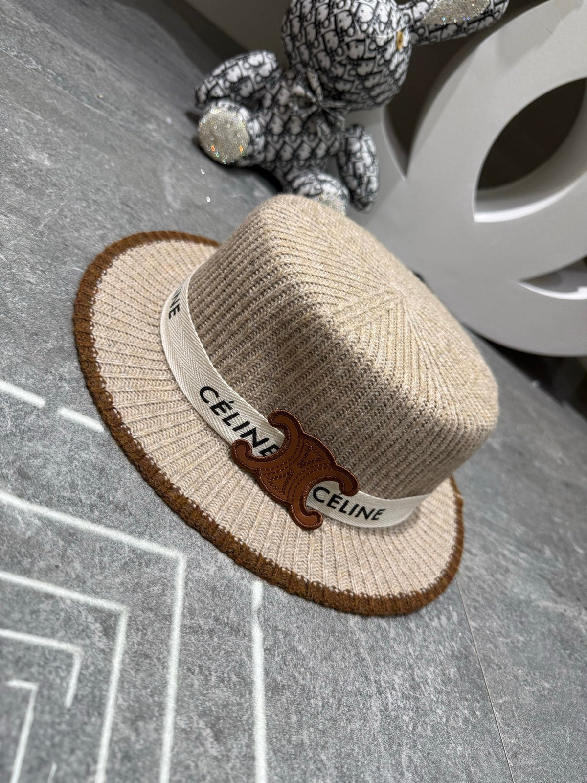 Celine New Wool Flat-Top Hat
