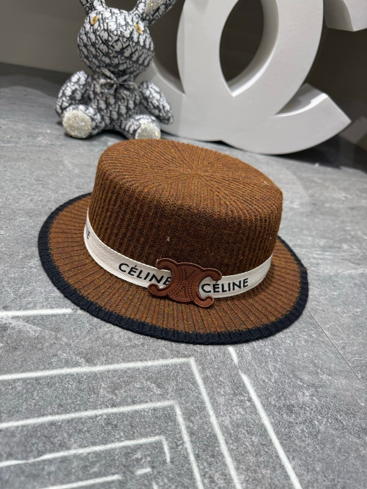 Celine New Wool Flat-Top Hat