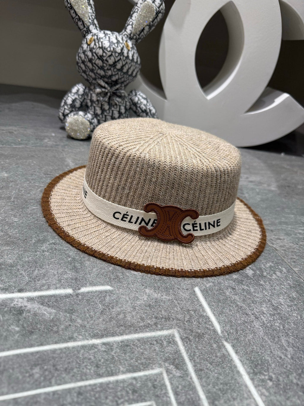 Celine New Wool Flat-Top Hat