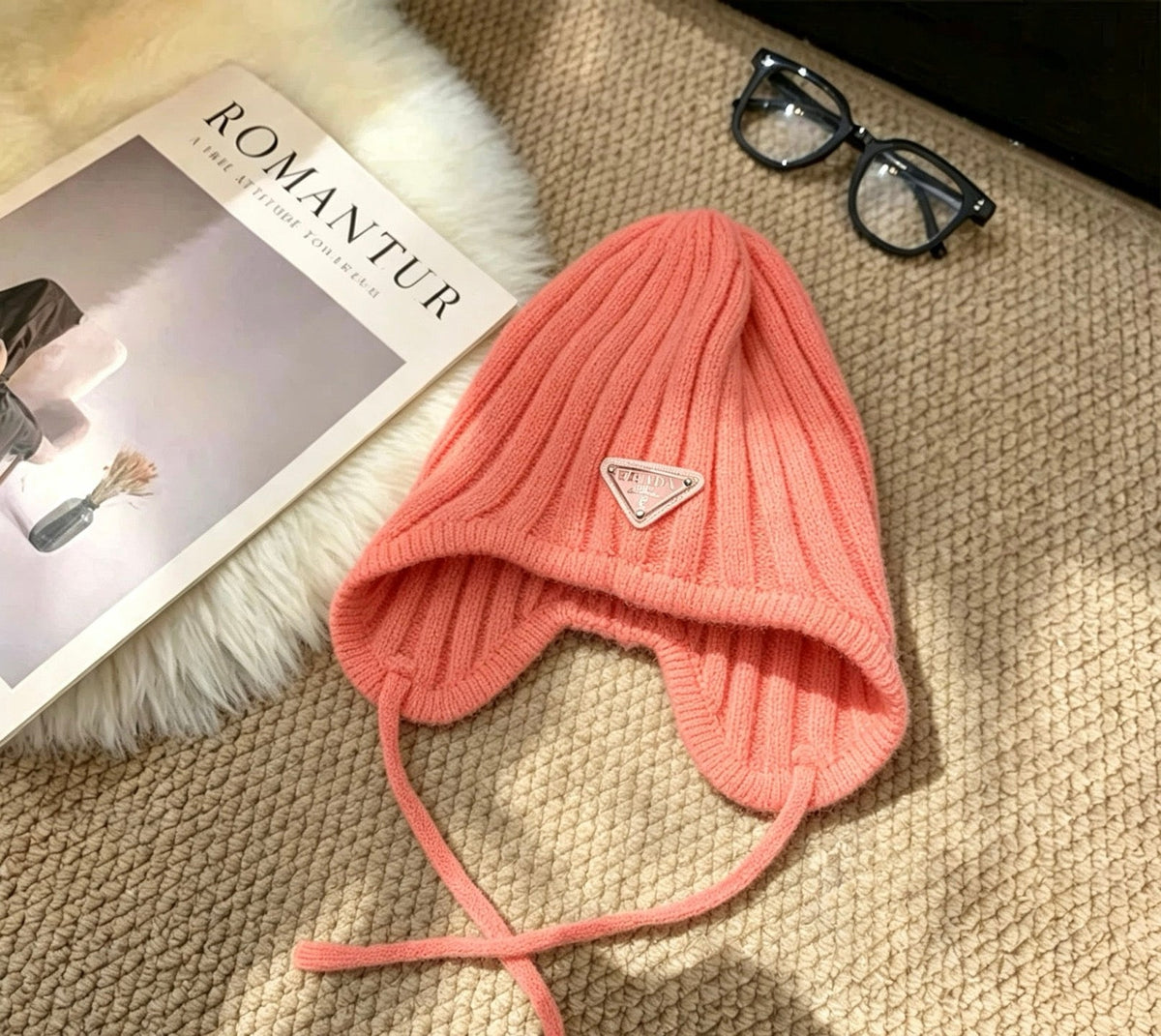 Prada Pastel Earflap Hat